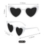10 Paires DIY Lunettes Coeur, Lunettes de Soleil Coeur Colorées/Blanche avec Accessoires Décoratifs pour Fête Anniversaire, EVJF