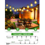 FIFlying Guirlande Lumineuse Exterieure, 11M/36Ft Guirlande Guinguette Exterieur avec 15+1 G40 Ampoules, 3 Modes IP44 Imperméabl