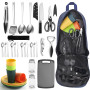 Berglander Essentiels de Camping, ustensiles de Cuisine de Camping, équipement d’Accessoires de Camping livré avec Couverts de C