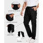 NANAMEEI Pantalon Cargo Homme avec 6 Poches Version Épaissie Pantalons de Travail Taille Elastique Casual Baggy Homme