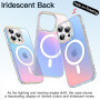 JETech Coque Irisée pour iPhone 16 Pro Max 6,9 Pouces avec Botón Captura Control Cámara, Compatible avec MagSafe, Désign Mignon 