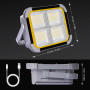ERAY 150W Projecteur LED Rechargeable Portable avec 4 Panneaux Solaires, Lampe de Travail 12000mAh/336 Perles LED/4 Modes/IP64, 