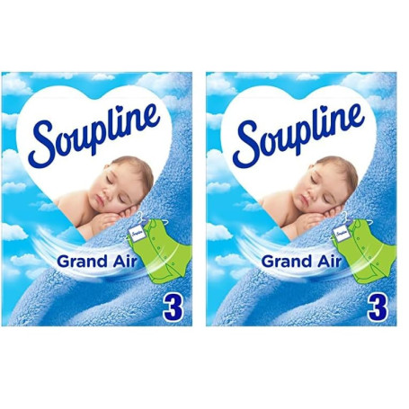 SOUPLINE - Sachets Armoire - Parfum Air Frais - Parfume et désodorise Votre Linge Pendant 6 Semaines - Neutralise Les odeurs - 1