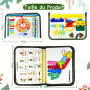 Française Busy Board Jouet Montessori 2 Ans, 8 in 1 Jeux Montessori Éducatif Jouets d'Activité et de Développement, Jeux Avion V
