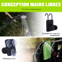 Spopal Kit Douche de Camping, Douche Portable,Pompe de Douche Électrique Rechargeable,Imperméable, avec Afficheur Intelligent et