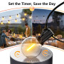 GLUROO Guirlande Lumineuse Exterieure Dimmable 45M, Guirlande Guinguette Exterieur avec Télécommande, 75+2 G40 Ampoules Incassab