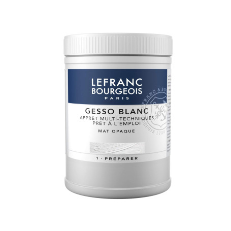Lefranc Bourgeois Additif - Gesso Acrylique Blanc Pot de 500 ml