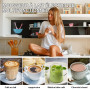mousseur à lait électrique USB rechargeable 3 fouets electrique 3 vitesse réglable mousseur lait, petit mixeur, milk frother mel