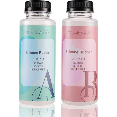 SANAAA Kit de fabrication de moules en silicone - Caoutchouc de silicone translucide liquide pour moules en résine, moules en si