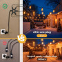 yowin Connecteur pour Guirlande Exterieure, 2 Broches Connecteur Electrique Étanche pour LED Lumières de Noël, Séparateur 1 vers