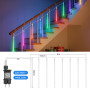 Aigostar Guirlandes Lumineuses LED, Météores Pluie Lumières, 8 tubes de 30 cm, 192 LED, RGB, Imperméable pour Intérieur et Extér