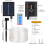 GHONLZIN Guirlande Tube Lumineuse Solaire, Étanche Guirlande Lumineuse 22 Mètre 8 Modes 200 LED Solaire Tube Lumineux avec Téléc
