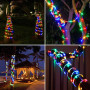 GHONLZIN Guirlande Tube Lumineuse Solaire, Étanche Guirlande Lumineuse 22 Mètre 8 Modes 200 LED Solaire Tube Lumineux avec Téléc