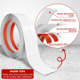 Moulure murale adhesive plinthe souple moulure decorative corniere PVC baguette de finition protection angle mural (4cm×6m, Blan