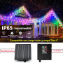Guirlande lumineuse solaire - 30 m - 660 LED - Étanche IP65 - Avec 8 modes et minuterie et mémoire - Éclairage de Noël extérieur