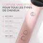 TYMO Brosse lissante à anneau pour femme avec 5 températures et 20 secondes - Chauffage rapide et protection anti-brûlure
