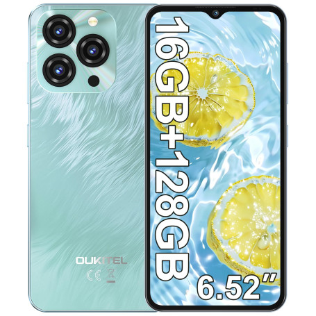 OUKITEL C3 Telephone Portable Pas Cher - 16(4+12)Go +128Go/TF 1To Smartphone Pas Cher, Écran 6.52" Smartphone Débloqué Android 1