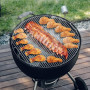 Onlyfire Kit Boîte de Fumage en Acier Inoxydable pour Weber 57CM Barbecue à Charbon, Fumoir pour Barbecue avec 4 Crochets de Sup