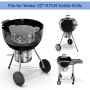 Onlyfire Kit Boîte de Fumage en Acier Inoxydable pour Weber 57CM Barbecue à Charbon, Fumoir pour Barbecue avec 4 Crochets de Sup