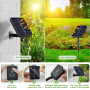 FIFlying Guirlande lumineuse solaire d'extérieur - 2 x 16 m - 160 LED - Résistante aux intempéries - 8 modes - IP65 - Étanche - 