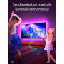 KANTUTOE Ruban LED TV, 5M TV LED pour 55"- 75" TV, musique sync Bluetooth app et télécommande TV LED Strip USB alimenté pour cha
