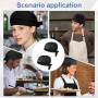 Seefey Lot De 2 Toque de Cuisinier, Calot Cuisine, Bandana Homme pour Hommes Et Femmes, Chapeaux De Chef Extensibles pour Restau