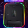 Gimars Tapis de Souris, RGB Tapis de Souris Gaming Ergonomique avec 10 LED Modes de Lumière, 305x254mm XL Mouse Pad Repose Poign