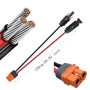 ZkeeShop Câble de charge solaire Connecteur solaire vers XT60i Adaptateur Connecteur de panneau solaire Câble 12AWG XT60i-F Comp