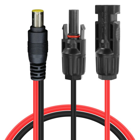YAODHAOD plug solaire vers câble DC 8mm 12awg 1M dc7909 vers panneau solaire plug câble solaire Compatible avec jackery explorer