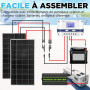 Oududianzi Cable Solaire 6mm2 20m, Cable Panneau Solaire 10/15/20/30/50m, Rallonge Cable Panneau Solaire 6mm2, Câble Photovoltaï