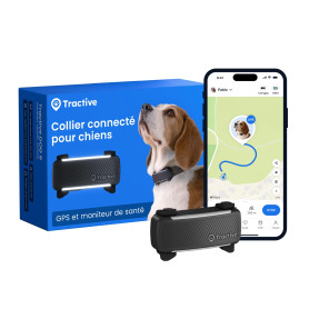 Tractive – Collier GPS pour chien | 2025 Édition | Leader du marché | Localisation en direct | Alertes anti-fugue | Moniteur d'a