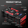 FNNEMGE Booster Batterie 6000A 26800mAh Jump Starter (jusqu'à Tout Le Essence, Moteur Gazole 10,0L), avec Port de Charge USB, lu