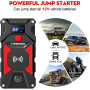 FNNEMGE Booster Batterie 6000A 26800mAh Jump Starter (jusqu'à Tout Le Essence, Moteur Gazole 10,0L), avec Port de Charge USB, lu