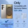 JETech Protection D'écran Anti-Espion pour Samsung Galaxy S25 Ultra 5G, Film Verre Trempé, Compatible ID d'Empreinte Digitale, L