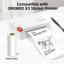 ORGBRO Étiquettes Autocollantes, 80mm × 3m Thermiques Adhésives Personnalisées Etiquettes pour Imprimante X3, Ruban d'étiquettes