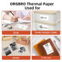 ORGBRO Étiquettes Autocollantes, 80mm × 3m Thermiques Adhésives Personnalisées Etiquettes pour Imprimante X3, Ruban d'étiquettes