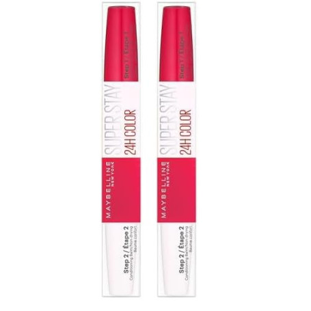 Maybelline New York – Rouge à Lèvres – Superstay 24H – Teinte : Raspberry (195) (Lot de 2)
