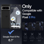 JETech Coque Magnétique pour Google Pixel 8 Pro 6,7 Pouces 2023, Compatible avec MagSafe, Étui Housse Antichoc à Dos Translucide