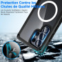 seacosmo Anti Espion Coque pour Samsung Galaxy S25 Ultra Compatible avec MagSafe, Antichoc Étui avec 2 Protecteurs d’Ecran (sans