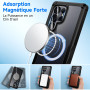 seacosmo Anti Espion Coque pour Samsung Galaxy S25 Ultra Compatible avec MagSafe, Antichoc Étui avec 2 Protecteurs d’Ecran (sans