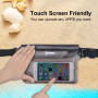 IPOW 2PCS Pochette Étanche à Ceinture Certifiée IPX8 Sangle Ajustable 3 Zipper Plastique Housse à Ceinture/Etui Imperméable/Sac 