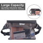 IPOW 2PCS Pochette Étanche à Ceinture Certifiée IPX8 Sangle Ajustable 3 Zipper Plastique Housse à Ceinture/Etui Imperméable/Sac 