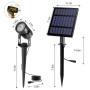 T-SUN Spot Solaire Extérieur 4 EN 1 Lampe Solaire Exterieur Couleur 2 Modes d'Éclairage RGB Lumière Solaire de Jardin Etanche IP