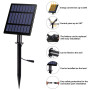 T-SUN Spot Solaire Extérieur 4 EN 1 Lampe Solaire Exterieur Couleur 2 Modes d'Éclairage RGB Lumière Solaire de Jardin Etanche IP