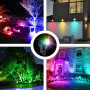 T-SUN Spot Solaire Extérieur 4 EN 1 Lampe Solaire Exterieur Couleur 2 Modes d'Éclairage RGB Lumière Solaire de Jardin Etanche IP