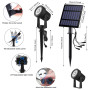 T-SUNUS Spot Solaire Exterieur Multicolore, Lampe Solaire Exterieur Jardin RGB avec 6 Couleurs Etanche IP65 avec 4 Pack 3M Câble