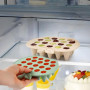 PandaEar Plateau Congélateur en Silicone pour Bébé, Lot de 2 Plateaux pour Bébé pour Fruits et Aliments, Conteneur de Stockage e