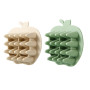 PandaEar Plateau Congélateur en Silicone pour Bébé, Lot de 2 Plateaux pour Bébé pour Fruits et Aliments, Conteneur de Stockage e