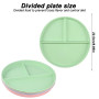 ALAHUGYEF 4 Pcs Assiette Compartiment Adulte, 22,5 cm Assiette Plate 3 Compartiments, Assiette Regime Minceur à Collation, Assie