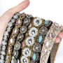 Comius Sharp 6 Pièce Strass Bandeaux Élastiques Bohême Elastiques Bandeaux avec Cristal Strass Bijoux Bandes pour Femmes Cheveux